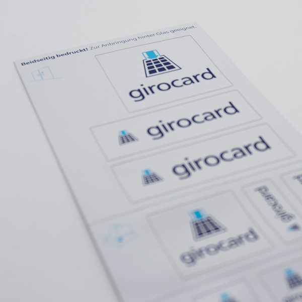 girocard Stickerbogen Markenlogo